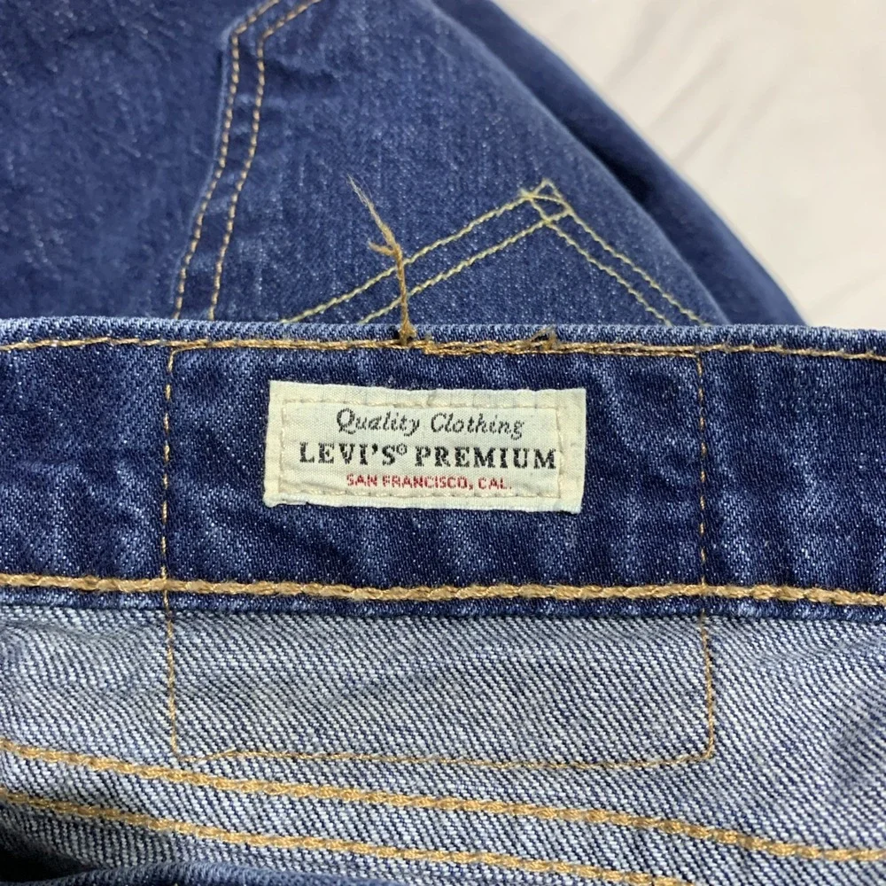 Levi's 514 Jeans Regular Fit Straight Leg Stretch Blue Dark Wash Denim‎ 36x32